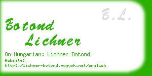 botond lichner business card